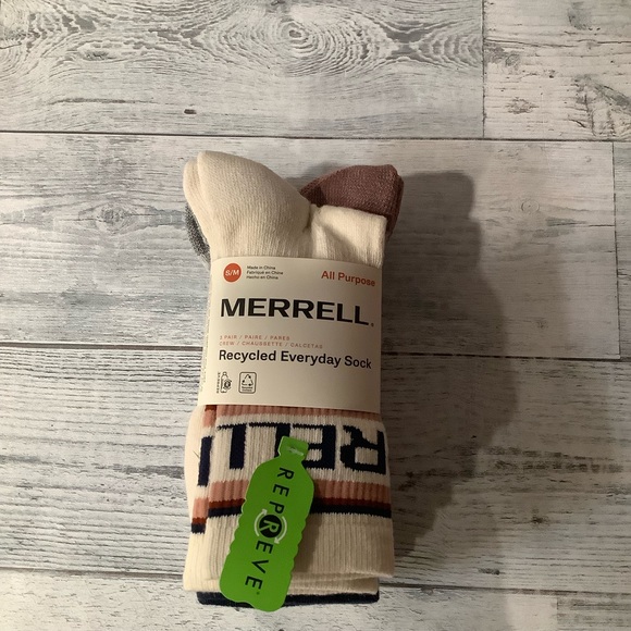 Merrell 3 Pk REPREVE Recycled Everyday Socks Crew (For Men and W… - Picture 2 of 4